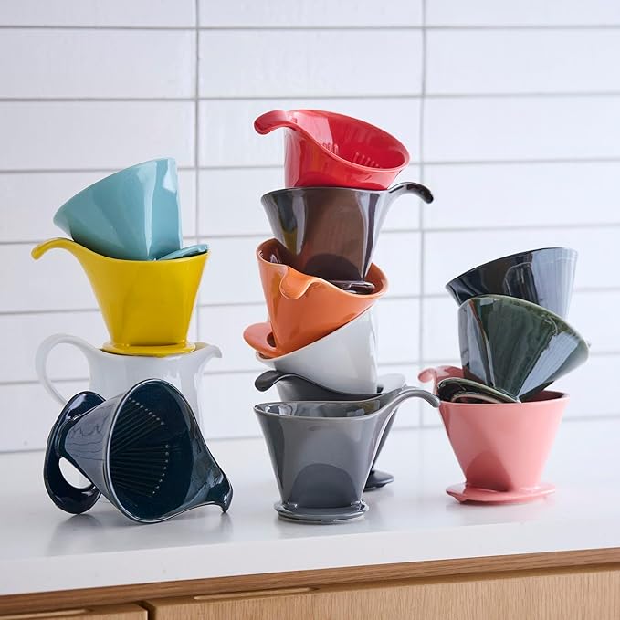 Zero Japan - Bee House Pour Over Coffee Dripper - Lead-Free & Cadmium-Free Ceramic Coffee Maker with Elegant Peek Hole, Drip Cone Brewer Coffee Gifts, Brewing Accessories - Jeans Blue, Standard Size