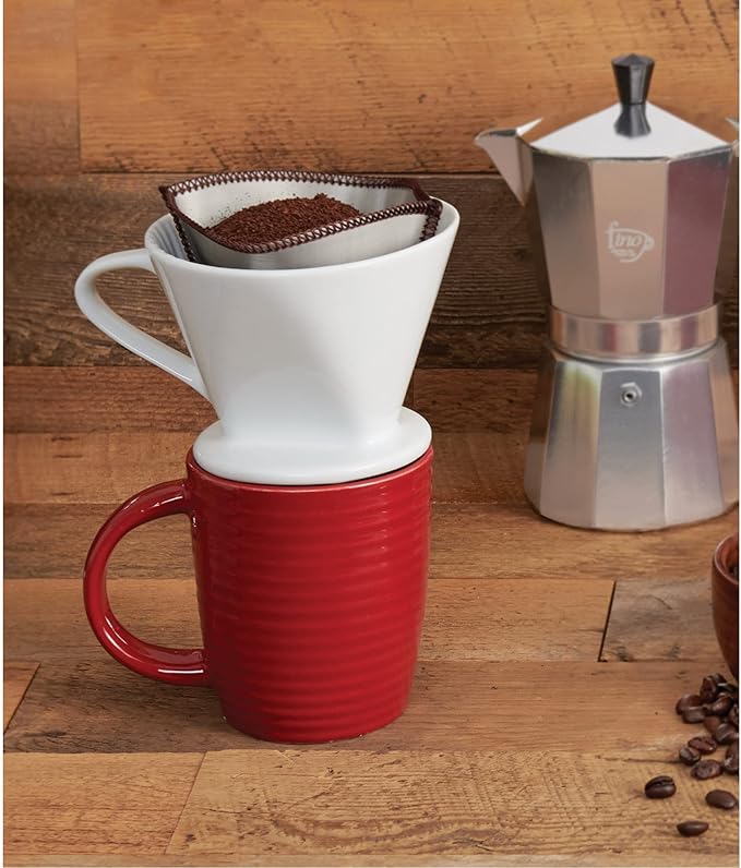 Fino Flexible Mesh Reusable Coffee Filter, Number 4-Size, Brews 8 to 12-Servings