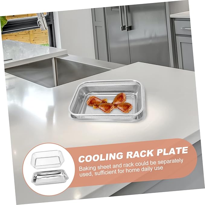 1set Stainless Steel Oil Drain Tool Rectangular Design Versatile Strainer Basket for Cooking Baking and Food Preparation for Home and Restaurant Use Style