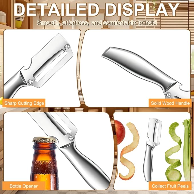 2PCS Multi-Functional Vegetable Peeler for Kitchen,Cabbage Shredder for Coleslaw,2-in-1 Stainless Steel Blade,Vegetable Peelerfor Fruit Apple Potato Pumpkin Slicer