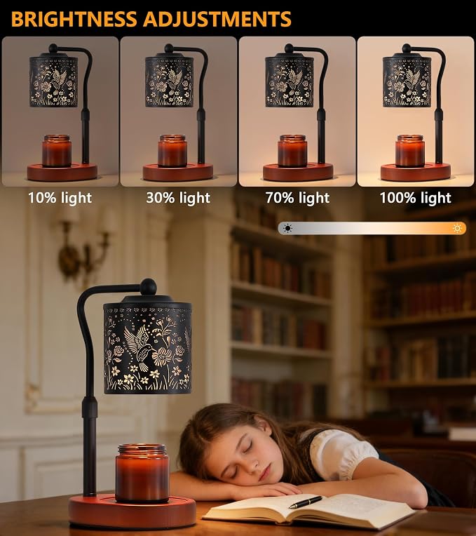 MEXISUE Candle Warmer Lamp with Timer, Bird Candle Warmer Lamp with Jar Candles,Wax Melt Warmer for Housewarming Gift, Birthday Mother's Day Valentines Gifts for Women,Mom,Sister,Bedroom Decor