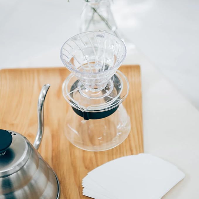 Hario V60 Plastic Coffee Dripper Pour Over Cone Coffee Maker Size 02, Red