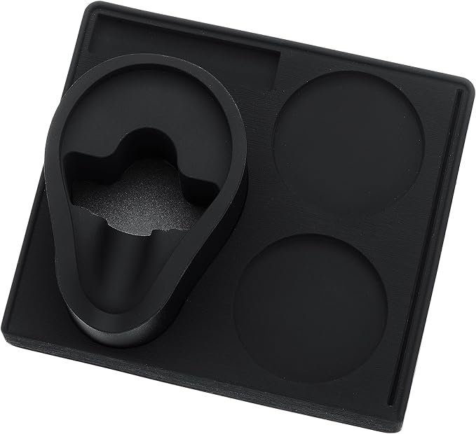 Normcore Espresso 58mm Portafilter Tamping Station, Compact Tamping Station, Barista Corner Tamping Mat With Portafilter Stand, Coffee Tamper Holder Pad, Black