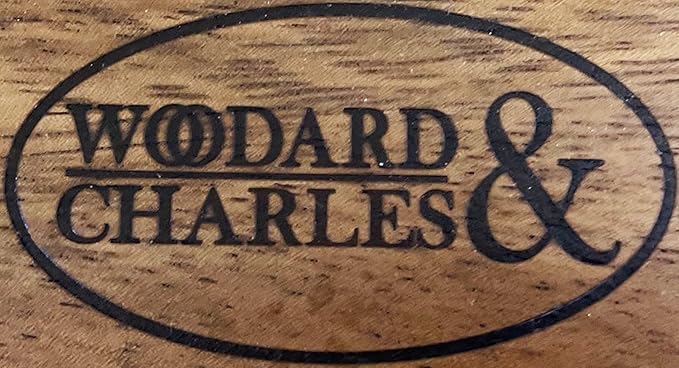 Woodard & Charles Oval Tray Natural Acacia Wood Serving Tray Cheese Wine (Small - Set of 4 - Walnut Stain)
