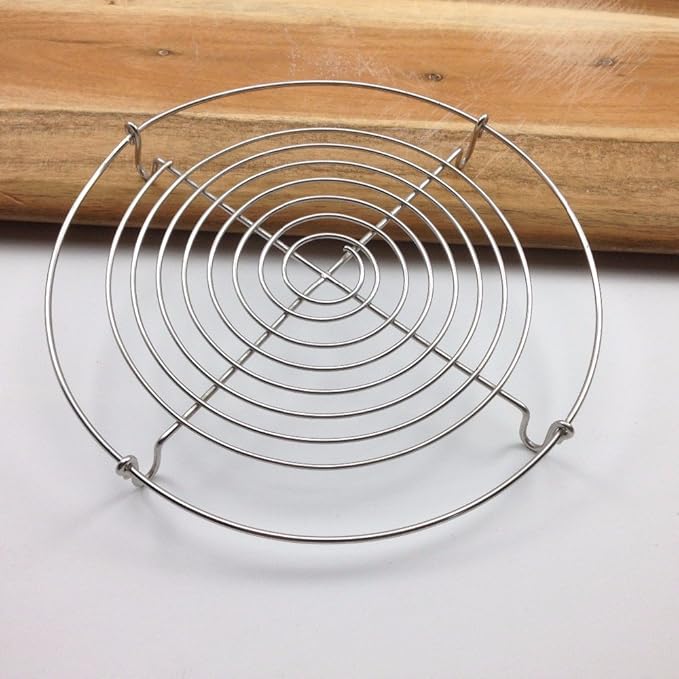 Stainless Steel Wire Cooling Rack Round Baking Tray For Cake Cookie Tarts Ovan Bread Pie Muffin Biscuits Cupcake,Kitchen Cooling Grid Holder Stand (Dia 7inch)