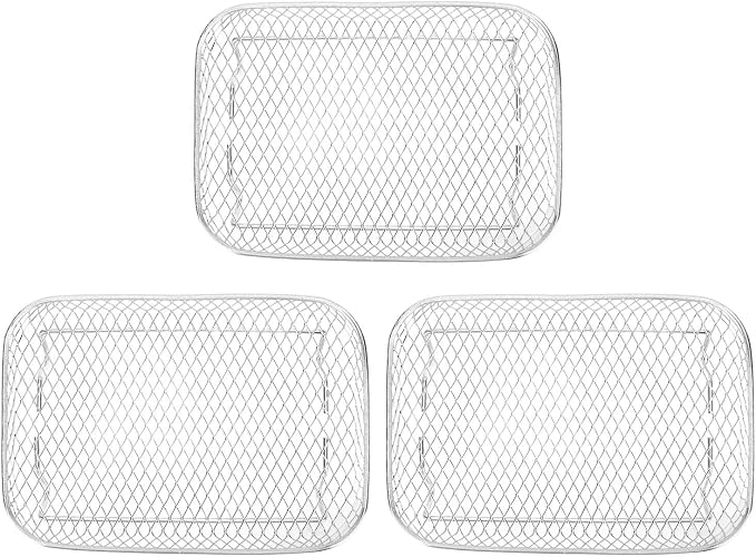 3 Layer Fryer Rack Stainless Steel Stackable Grilling Racks for Baking Cooling and Dehydrating Food Kitchen Accessories Multi Functional Dishwasher Safe Rust Durable
