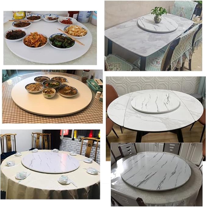 Kitchen Wood Lazy Susan, Handmade Round Wooden Turntable Diameter 70cm 80cm 90cm, Thicken 1.6cm, Strong Wood Serving Tray, Crack Resistants, Smooth Surface, Protects Hands ( Color : C , Size : 90cm )