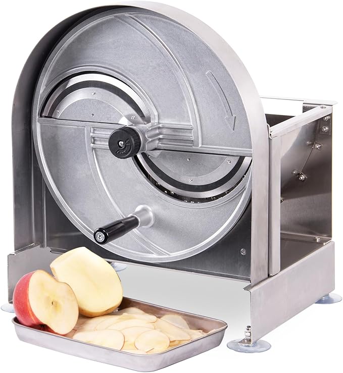 Commercial Manual Fruit Vegetable Slicer 0.2-12mm Adjustable Thickness Stainless Steel Multifunctional Commercial Manual Slicer for Slicing Fruit Lemon Onion Cabbage