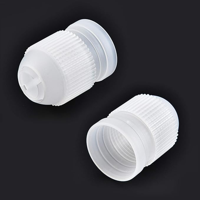 MYUBWTF12 Pieces White Pastry Bag Coupler, Three different sizes Plastic Standard Couplers/Cake Decorating Coupler/Pipe Tip Coupler for piping bags, Icing Nozzles