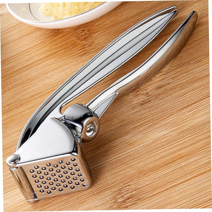 KICHOUSE Stainless Steel Garlic Press Squeezer Mincer Tool Manual Garlic Masher Kitchen Essential