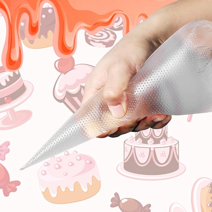 LABOTA Piping Bags Disposable,200PCS 12 Inch Pastry Bags,Icing Bags, for Cake Decorating
