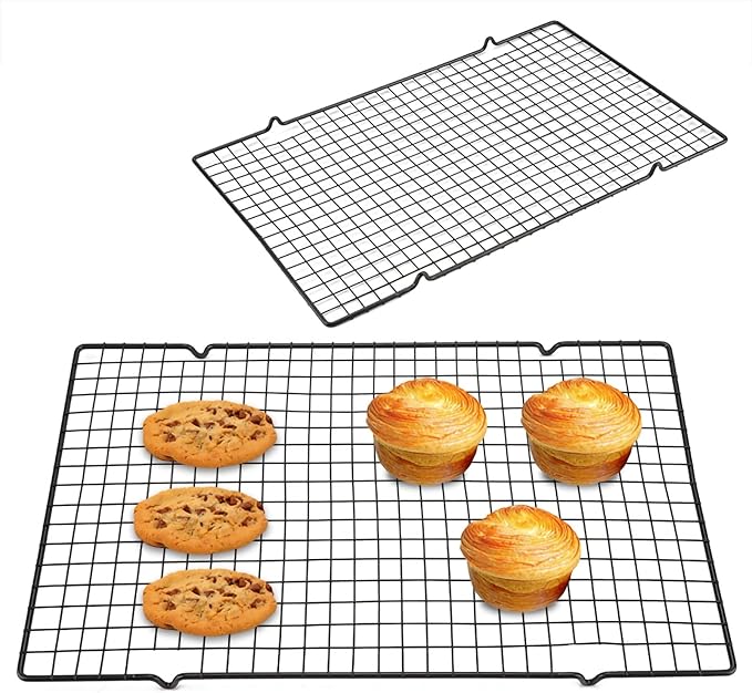 Coolg Stainless Steel Cooling and Baking Rack Non-Stick Grill Pan for Oven 41 x 25 x 2 Stainless Steel Cooling and Baking Rack Non-Stick Grill Tray for Cake Bread