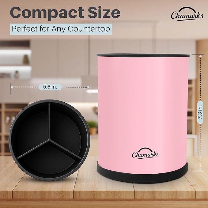 Kitchen Utensil Holder and Countertop Organizer. (Pink)