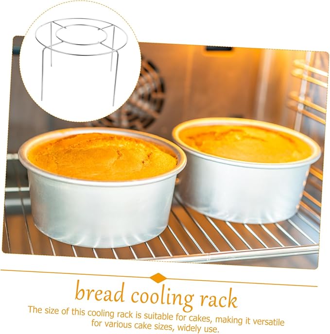 PRETYZOOM Stainless Steel Cake Cooling Rack for Cakes Versatile Baking and Drying Stand Oven Safe Compact Dessert Drying Utensil for Baking Enthusiasts