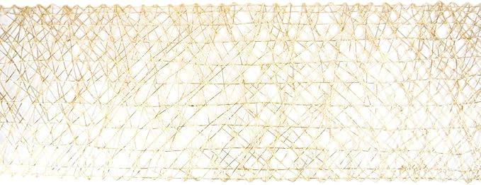 DII Woven Paper Tabletop Collection Holiday or Event Decor, Table Runner, 14x72, Gold