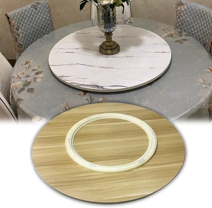 Rotating Serving Plate Round For Home Kitchen Dining Table - Turntable Lazy Susan - 360° Rotating Serving Tray Made Of Wood, Sturdy Heat Resistants Easy Clean, Table Top Decor (Color : Walnut, Size