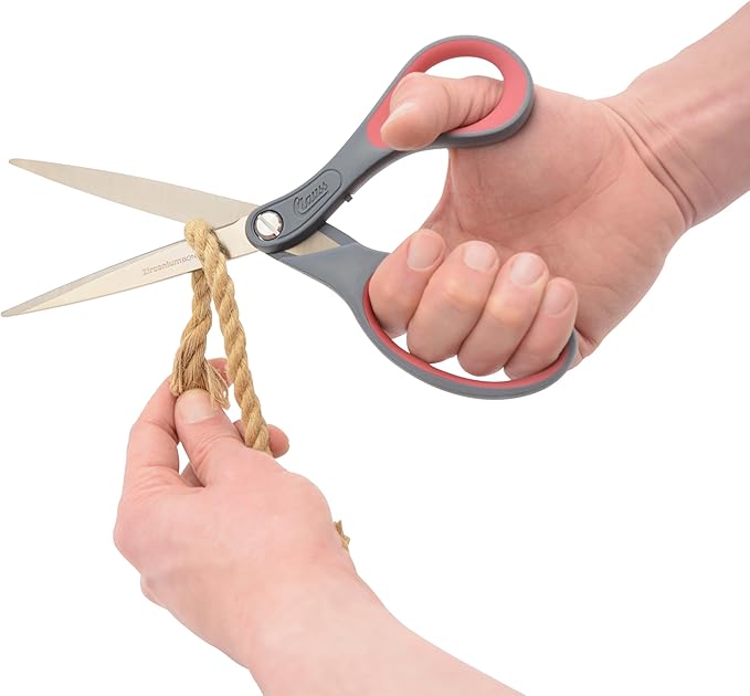 Clauss Industrial Heavy-Duty Zirconium Bonded Scissors, Ergonomic Overmolded Handle, Precision-Ground Blades, 10-Inch