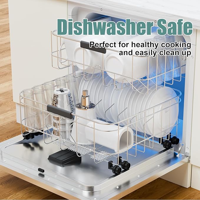 Slicer Shredder Attachment for KitchenAid Stand Mixer, Cheese Grater Attachment for Kitchenaid, Salad Maker, Grinding Powder, Dishwasher Safe with 4 Blades, White