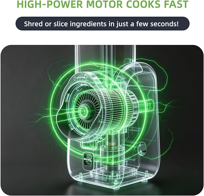 Electric Cheese Grater and Vegetable Slicer, 4 in 1 Salad Maker with Stainless Steel Blades, One-Touch Control Multifunctional Rotary Cutter for Potatoes Carrots Cucumbers Fruits Salad etc.