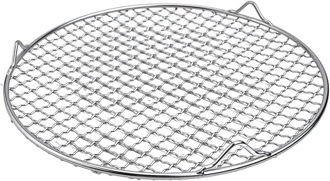 Professional Round Cooling Rack, Stainless Steel Wire Oven Grill for Food, Baking Cakes, Pizza, Barbecue, Drying, Easy Clean, Silver, Various Sizes(28cm)