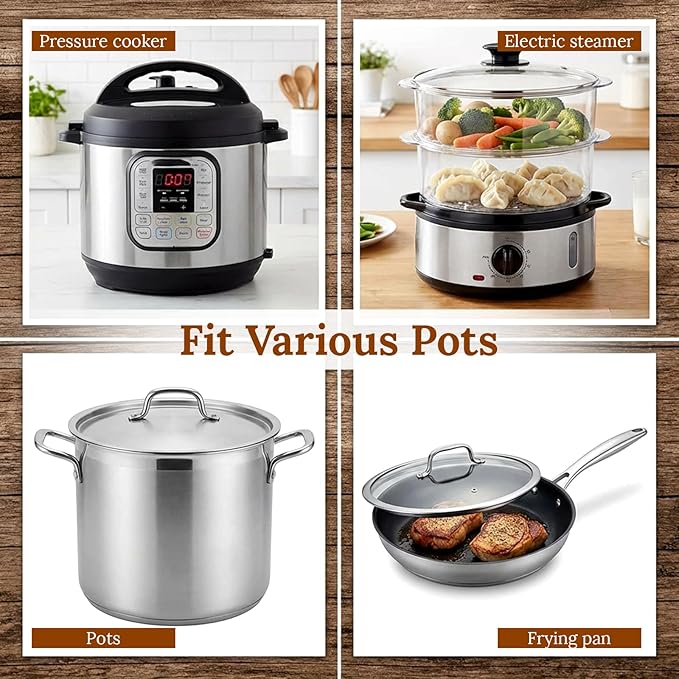 Steaming Rack 6.77'' Stainless Steel Steamer Rack Pot Accessories for Roasting Cooking Cooling and Steaming in Kitchen and Outdoors Fits 3/6 Qt Pressure Cooker Dutch Oven Air Fryer