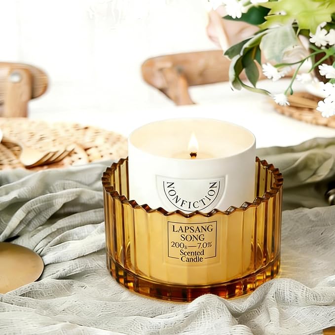 Candle Holder Candle Dish – Chic Glass Candle Holder Tray for Home Decor, Boho Bar Decor – Candle Plate for Tea Light Votive Diffuser – 3.9 x 1.96 in (Smoky)