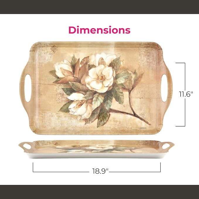Pimpernel Sugar Magnolia Large Melamine Tray