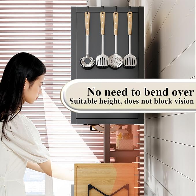 Over The Sink Dish Drying Rack Space-Saving 3 Tier with Cover Dish Rack with Dustproof Cover and Knife Holder Large Capacity Kitchen Organizer for Plates, Bowls, and Pots(Black,105cm)