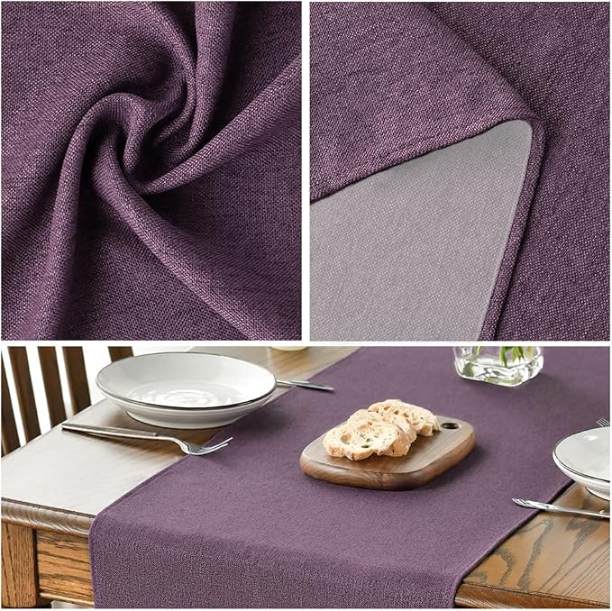 Artoid Mode Purple Table Runner, Seasonal Summer Washable Kitchen Dining Table Decoration for Home Party Decor 13x36 Inch