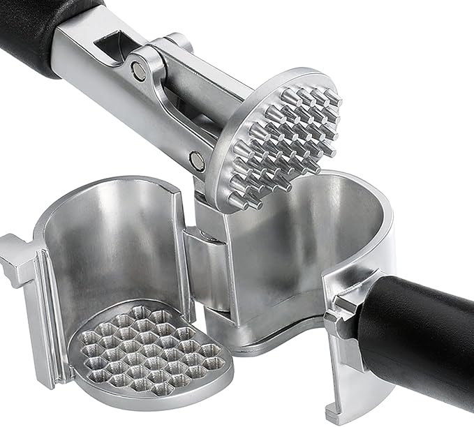 Küchenprofi Stainless Steel Garlic Press with Non-Stick Coating, 8.5" x 2.4"
