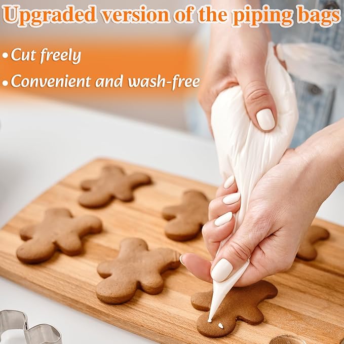 Piping Bags, Piping Bags Disposable Thickend, Large Piping Bags for Cake Decorating, Icing, Buttercream, Baking, and Cooking (16 Inches 500Pcs)