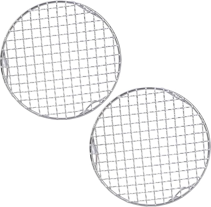 Stainless Steel Round Baking Rack Outdoor BBQ Accessories Easy Suitable for Grilling Roasting and Cooling Easy Baking Rack