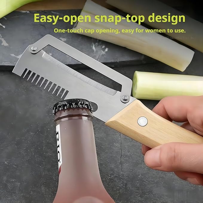 vegetable peeler，3 in 1ultra-sharp stainless steel blade, suitable for peeling fruits and vegetables, with bottle opener, (1PCS)