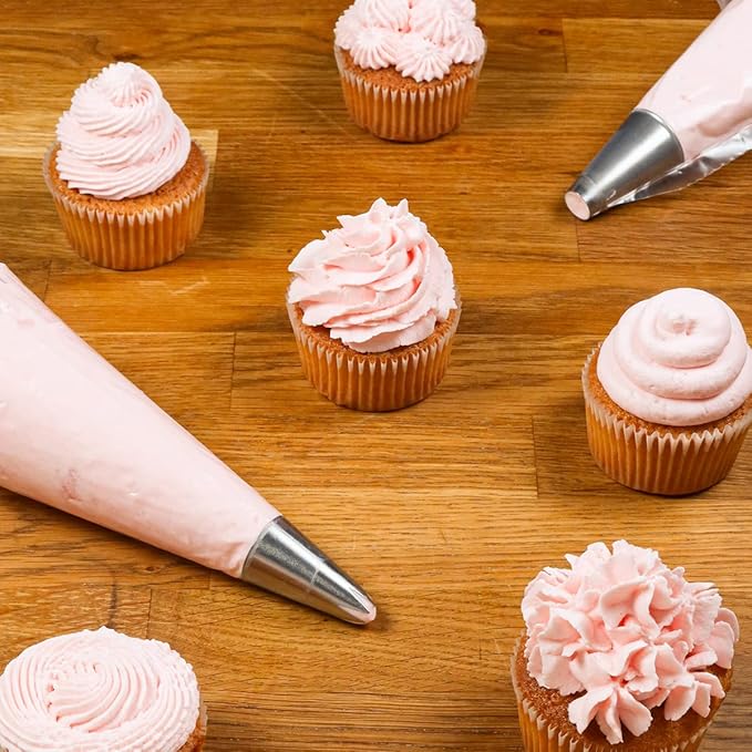 24 Piece Piping Tips Set, Icing Piping Nozzles with Storage Box, Stainless Steel Nozzles Tip for Cake Decorating