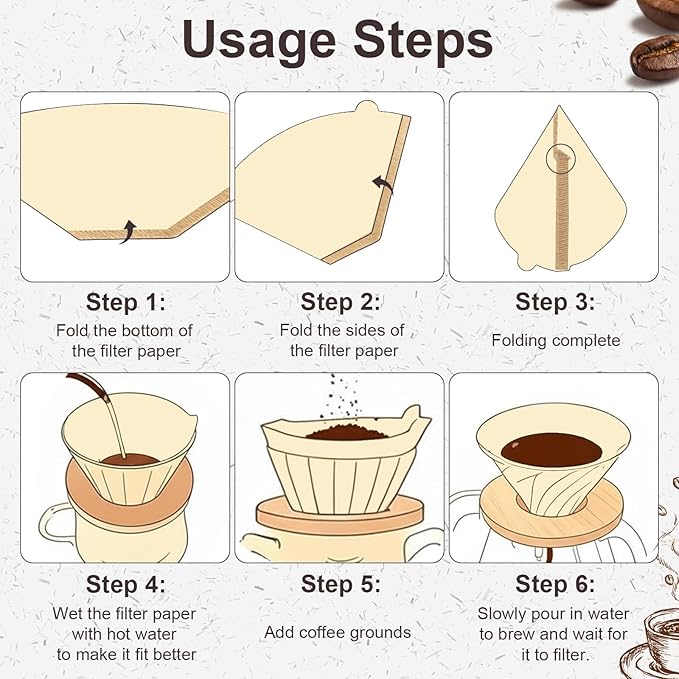 240Pcs Coffee Filters #4, Unbleached Natural Coffee Filters 8-12 Cup, Disposable Coffee Filters, Cone Paper Compatible with Ninja Coffee Maker, Pour Over and Drip Coffee Maker