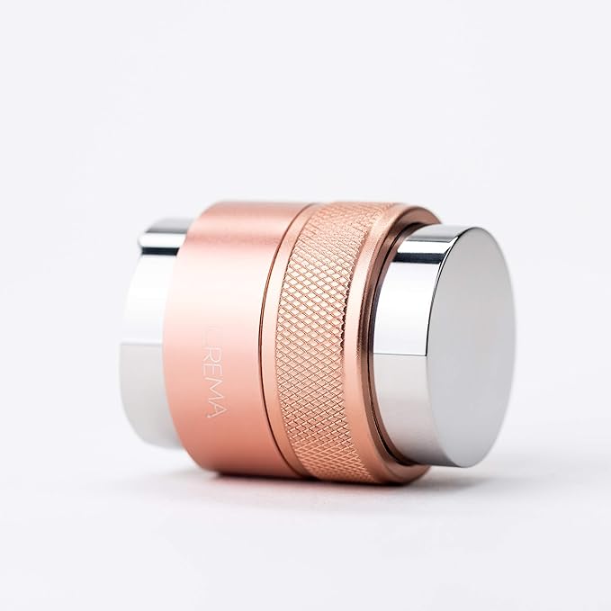 CREMA Coffee Products 39.25mm Hand Tamper & Coffee Distributor for Flair | Compatible w/Classic, Signature, & Neo | Double-Sided, Adjustable Depth Tool | 304 Stainless Steel | Rose Gold