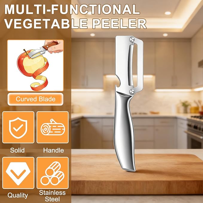 2PCS Multi-Functional Vegetable Peeler for Kitchen,Cabbage Shredder for Coleslaw,2-in-1 Stainless Steel Blade,Vegetable Peelerfor Fruit Apple Potato Pumpkin Slicer