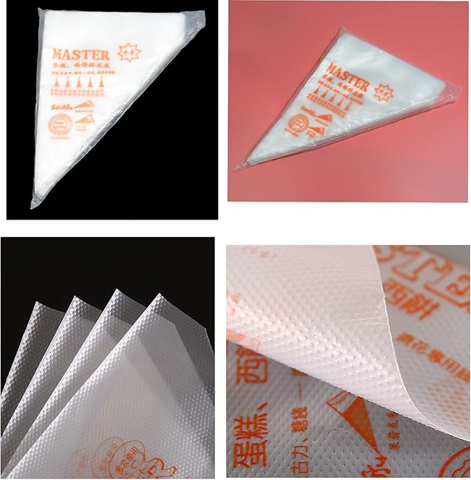 Piping Pastry Bag Pack of 100 Plastic Disposable Cream Pastry Bag Cake Icing Sugarcraft Cupcake Piping Decorating Tool For Baking Supplies (Small 25.5CMx26CMx15.5CM)