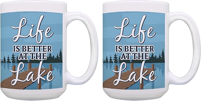 ThisWear Lake Themed Gifts Life Is Better at the Lake Mug Set