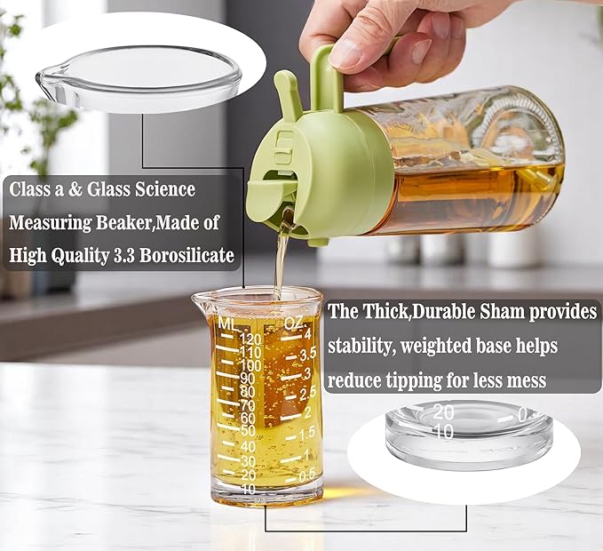 Ackers Shot Glass Etching Scale Measuring Cup 4 Ounce/120ML Liquid Heavy High Espresso Glass Cup,V-Shaped Spout
