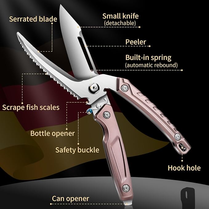 Tingling Heavy Duty Poultry Shears: Kitchen Scissors for Chicken & Food & Turkey