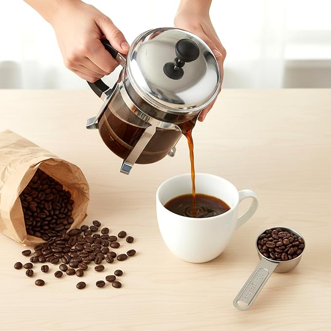 2 Pcs 1/4 Inch Cup Scoop, 60ml 2oz Stainless Steel Measuring Cup Single Measuring Cups Metal Liquid Coffee Measure Scoop for Cooking, Baking, Kitchen Wet and Dry Ingredients, Dishwasher Safe