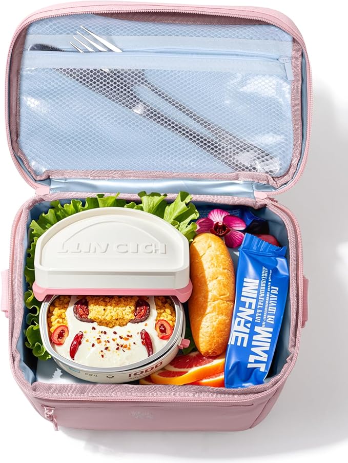 GLORIEROO Insulated Lunch Box Bag Women - Waterproof Leakproof Lightweight Reusable Cooler for Work Picnic