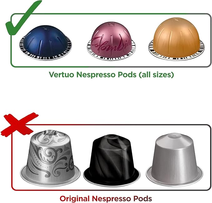 GALVANOX Wall Mounted Organizer for Nespresso Vertuo Pods, Easy-access Acrylic Holder for Original Vertuoline Box and 5 Coffee Pods (5 pods + 1 box)