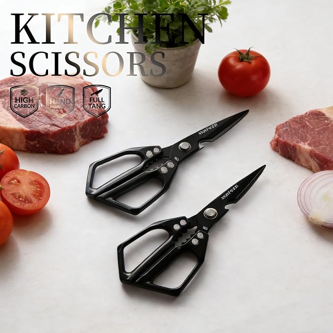 Kitchen Scissors for Food, Heavy Duty Kitchen Shears All Purpose, Japanese Poultry Shears, Meat Cutting Scissors, Chicken Scissor, Cooking Gifts for Men Women