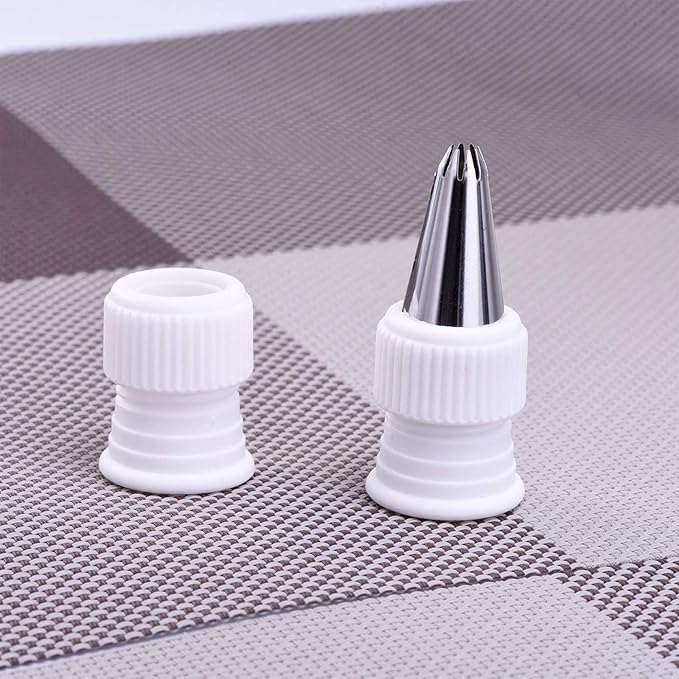 Shappy 30 Pieces Coupler Piping Bag Plastic Standard Couplers Cake Decorating Pipe Tip for Frosting Icing Nozzles (1.2 x 1 Inch)
