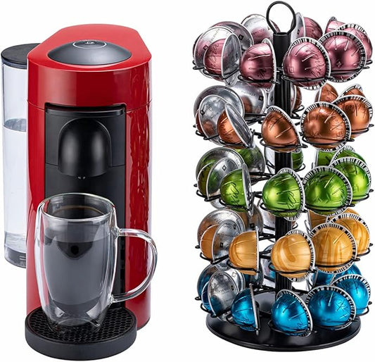 5 Tier Vertuo Carousel Stand Storage for Nespresso Vertuo Pod Coffee Pod Holder (50 Pods Capacity)