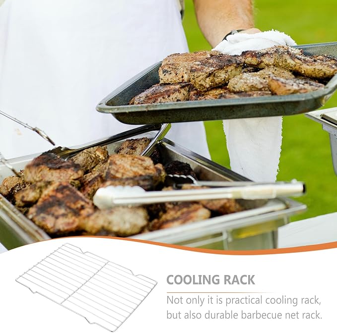 Tofficu Stainless Steel Cooling Rack and Bbq Grilling Rack Non-stick for Outdoor Cooking and Baking Kitchen Use