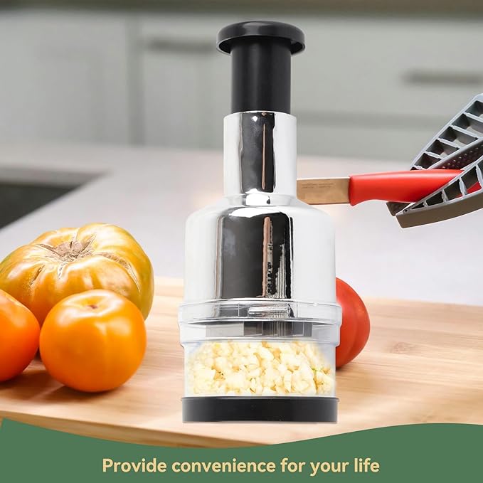 Chopper, Hand Food Chopper,Manual Hand Vegetable Dicer Onion Chopper Vegetable Slicer Garlic Mincer Handheld Food Chopper Versatile Food Dicer for Veggies