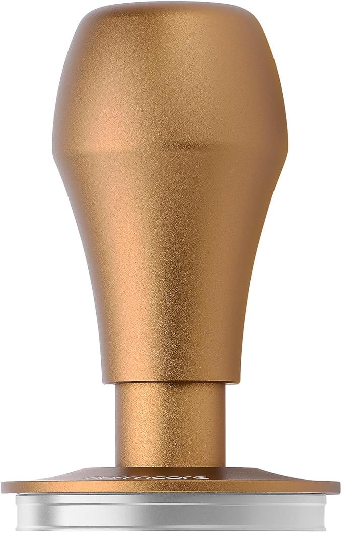 Normcore 49mm Coffee Tamper V4.1 with Click Sound Feedback, Spring Loaded Tamper With Stainless Steel Flat Base, Compatible with 49mm Espresso Machine Portafilter, Bronze